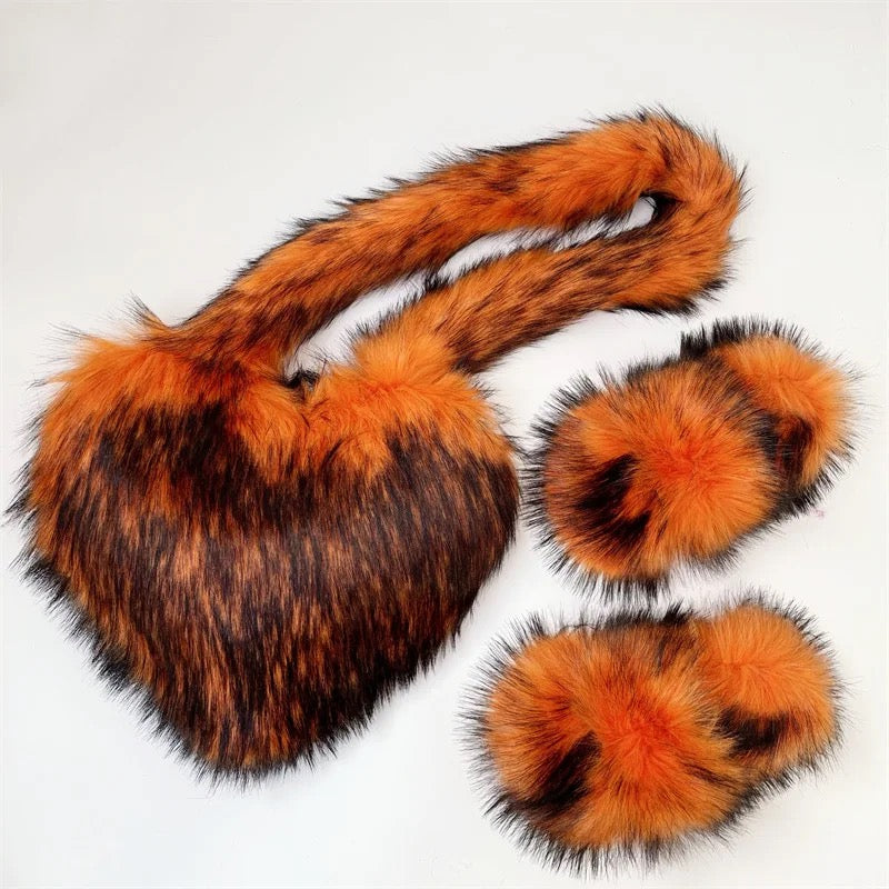 PLUSH BAG & SLIPPER SET