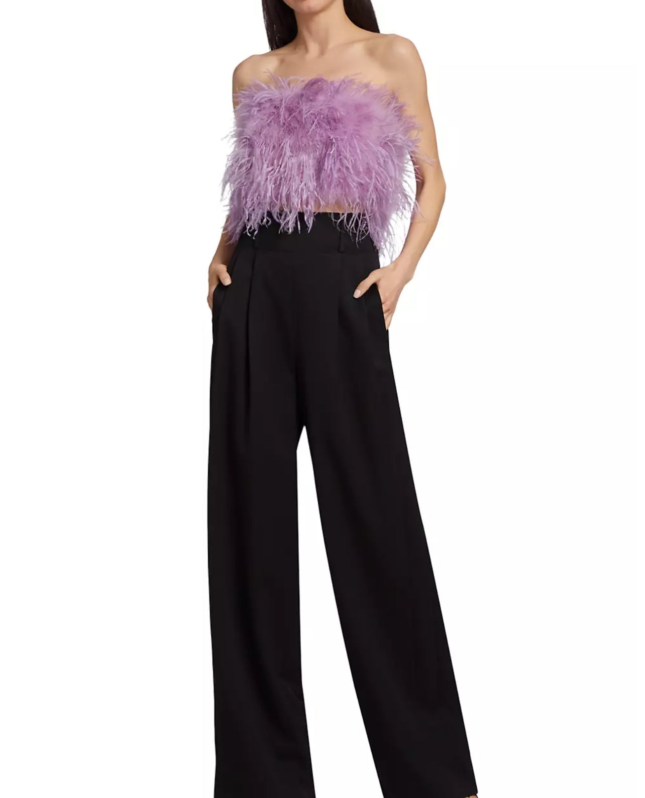 FLOW FEATHER TOP ( PUFF PINK )