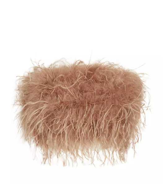 FLOW FEATHER TOP ( TAN )