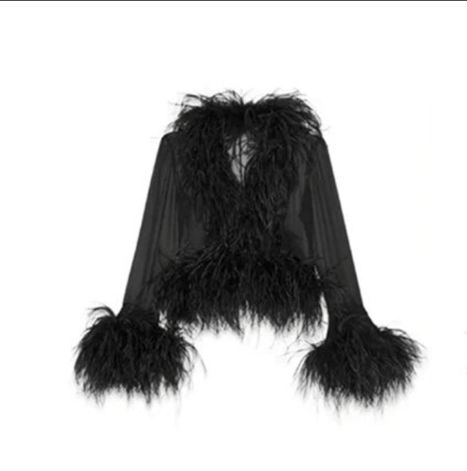 ELO-SHEER FEATHER TOP