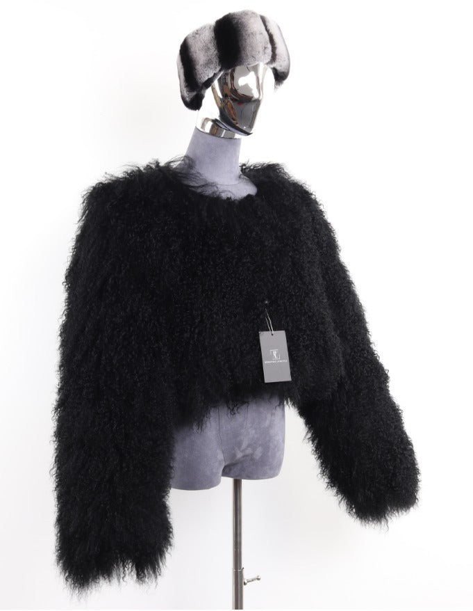 MOGAL CROP FUR COAT