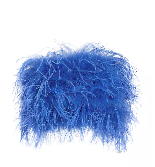 FLOW FEATHER TOP ( ROYAL BLUE )