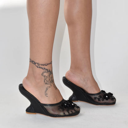 Chinese Slipper Wedge Heels