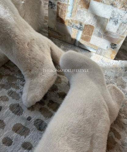 THINK MINK BOOTS ( CREAM )