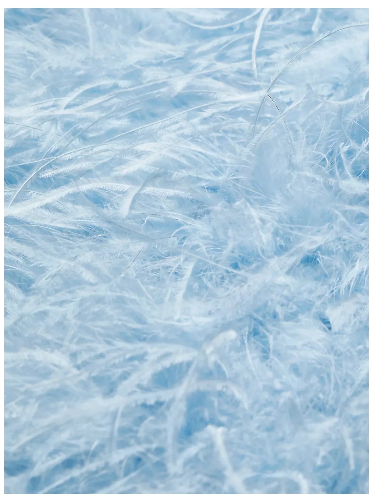 FLOW FEATHER STRAPLESS DRESS ( SKY BLUE )