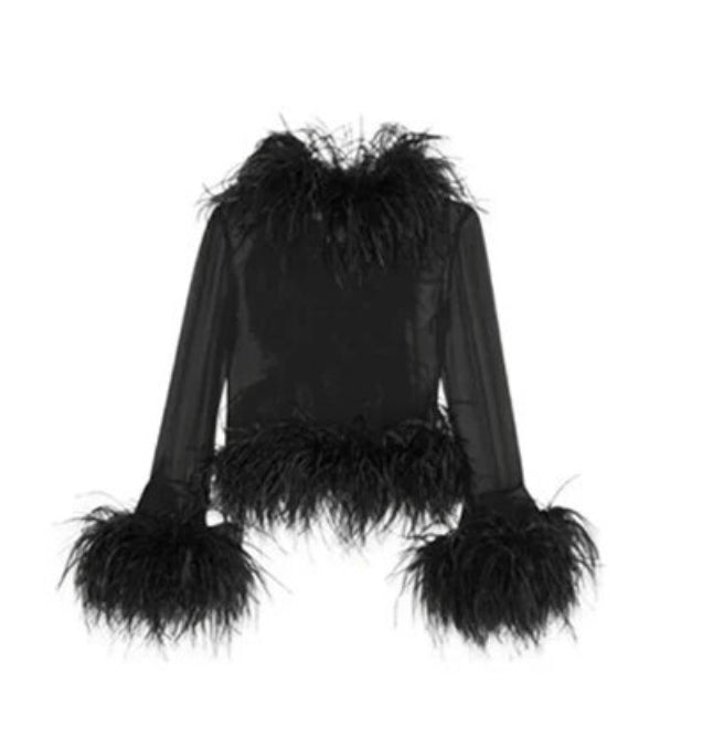 ELO-SHEER FEATHER TOP