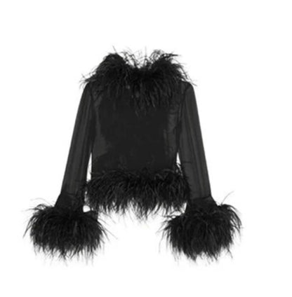 ELO-SHEER FEATHER TOP