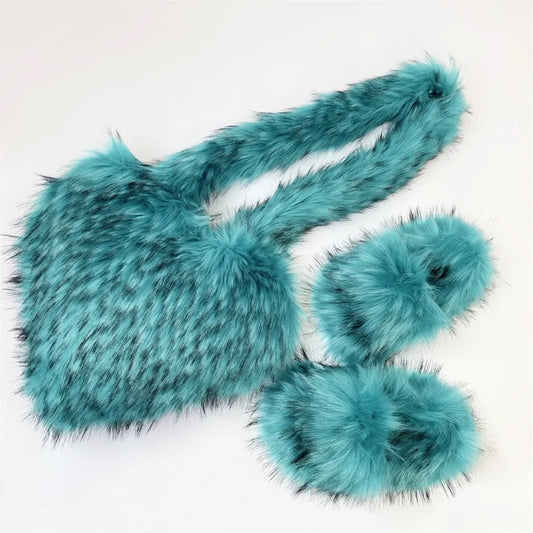 PLUSH BAG & SLIPPER SET