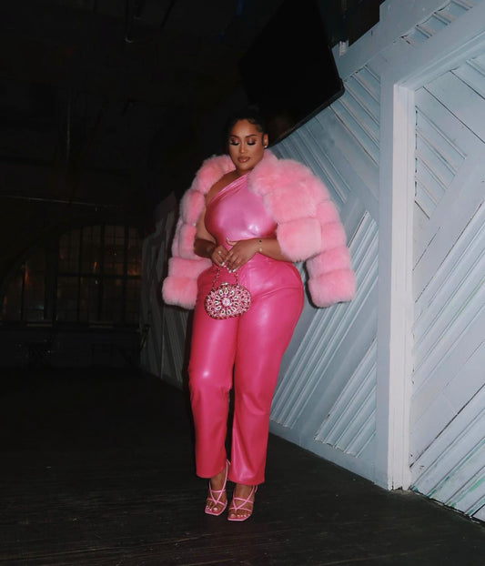 BARBIE PINK FUR COAT