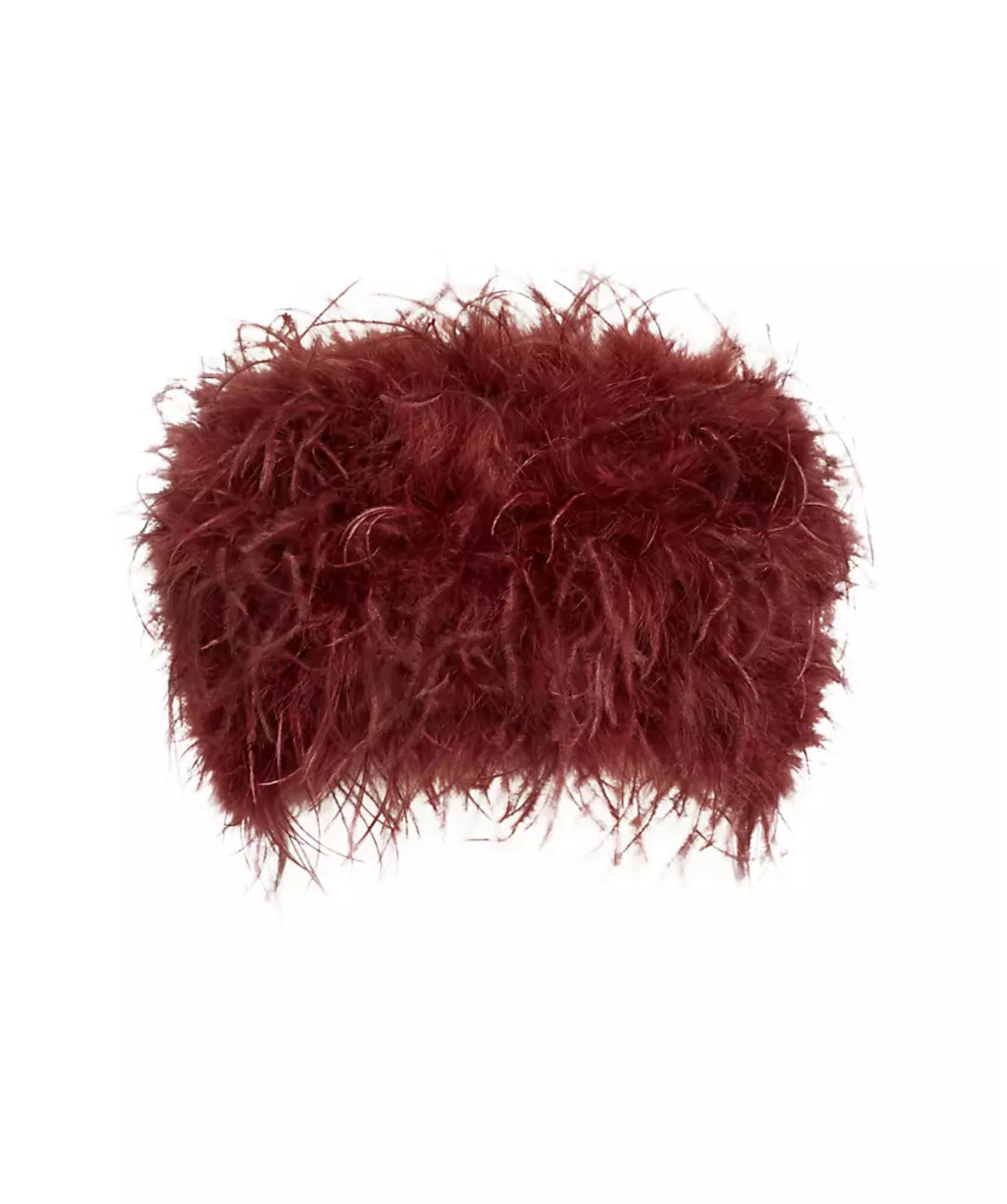 FLOW FEATHER TOP ( BURGUNDY )