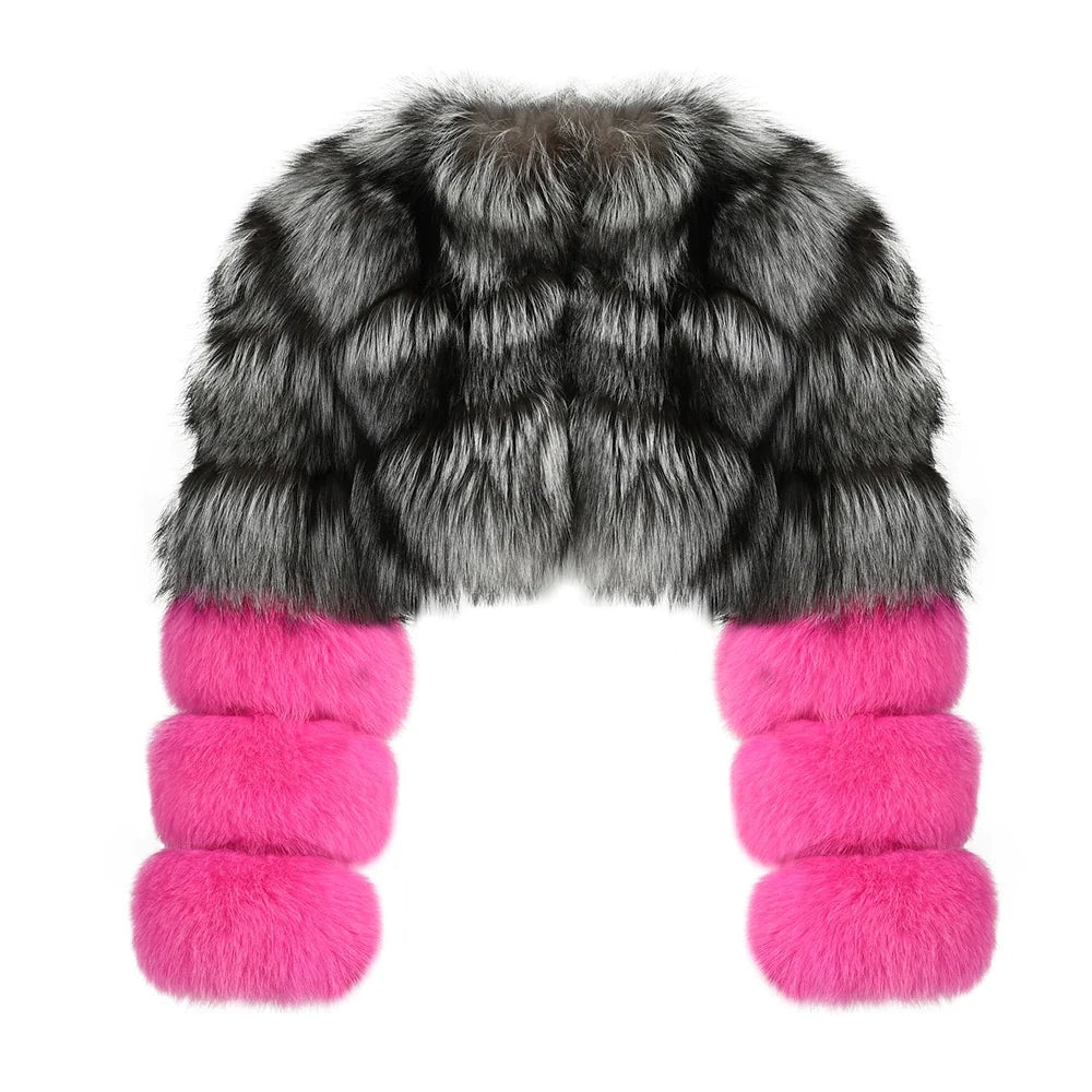 PERFECT PINK MIX FUR COAT