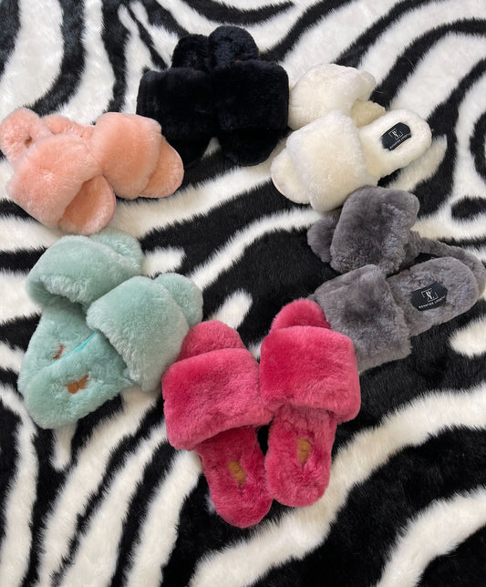 COZY FUR SLIPPERS