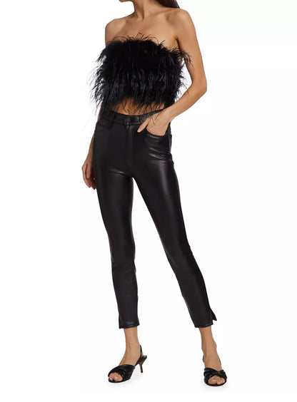 FLOW FEATHER TOP ( BLACK )