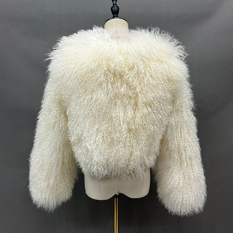 MOGAL MINI CROP FUR COAT