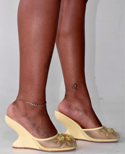 Chinese Slipper Wedge Heels