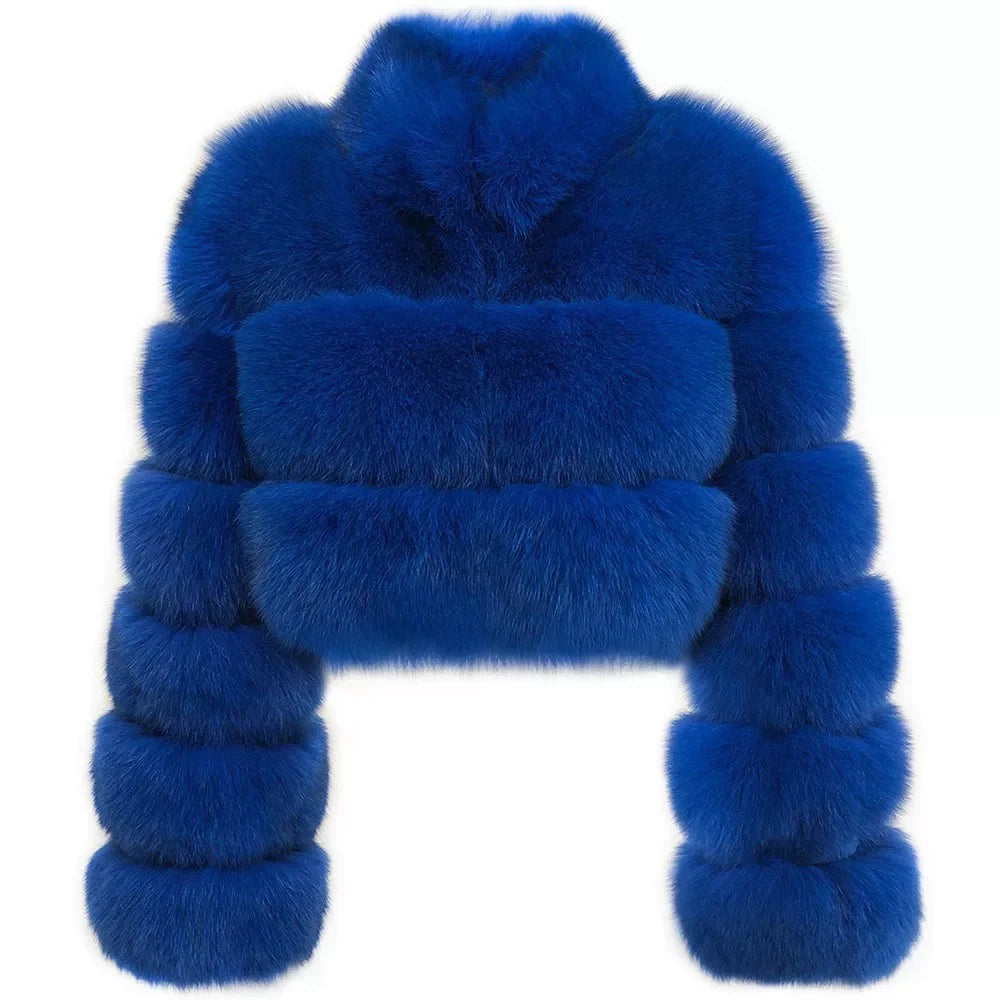 ROYALTY CROP FUR COAT