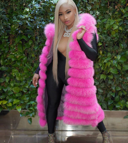 VEGAS PINK FUR VEST